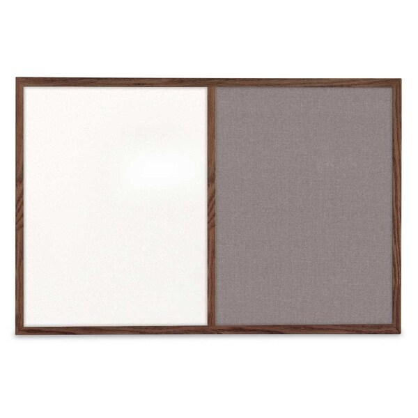 United Visual Products Slim Style Indoor Enclosed Corkboard, 36 UV504SC-BLACK-BUFF - main